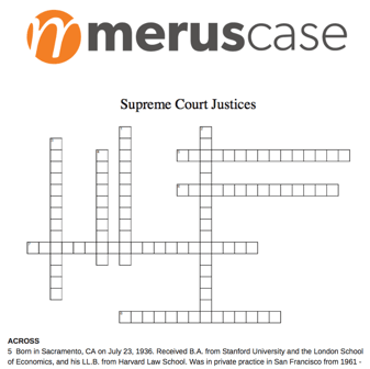 MerusCase Supreme Court Justices Crossword Puzzle